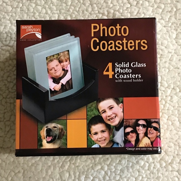 Home Solid Glass Photo Coasters Wooden Holder Picture Photo 2x3 - NEW
NIB NWT - Picture 10 of 14